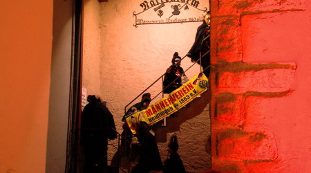 Narren gehen die Stiege hoch (Quelle: BWeins)