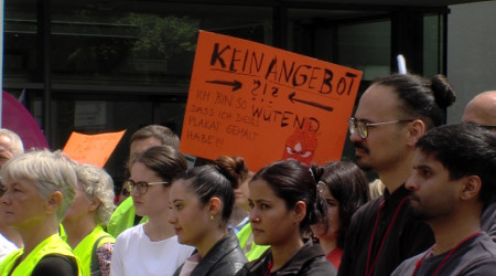 Warnstreik am Uniklinikum T&uuml;bingen (Quelle: BWeins)