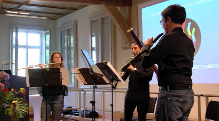 Musikgruppe bei der Eröffnung des Zentrums für frankophone Welten (Quelle: BWeins)